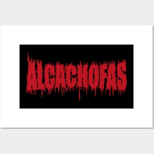 alcachofas red Posters and Art